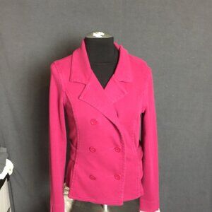 Lilly Pulitzer Women’s Hot Pink Cotton Blazer Size 8 Button Front